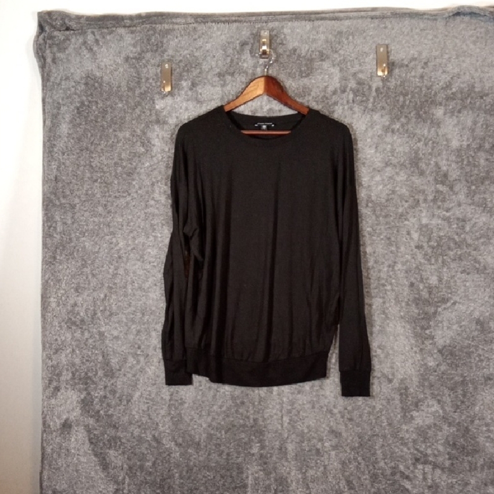 Universal Standard Black Jersey Black Top Slinky Long Sleeve Womens 3Xs